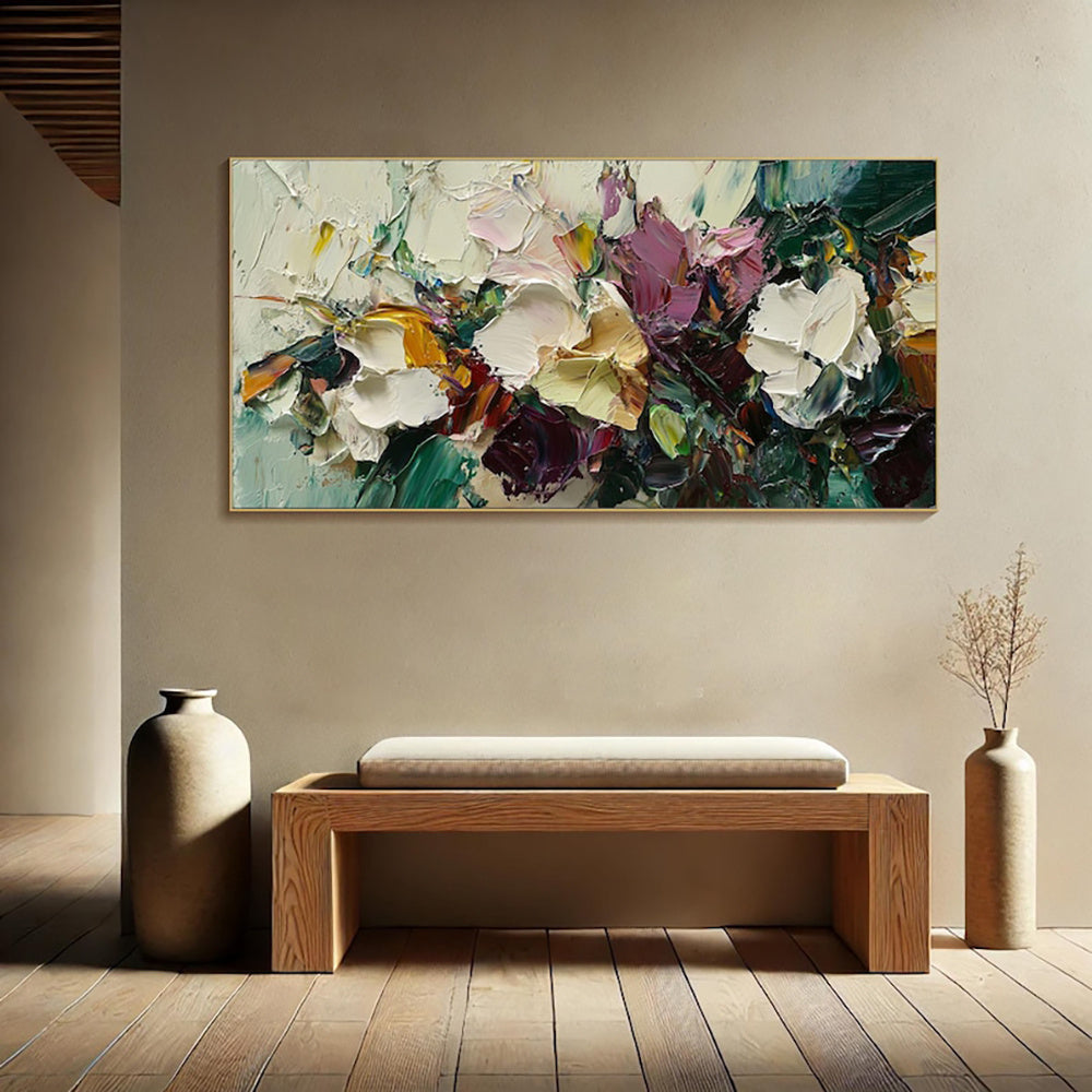 Handmade Flowers Fied Oil Painting Canvas Artwork Hand Painted Wall Art Knife Thick Decoration For Home Decor Rolled Frameless Unstretched Painting