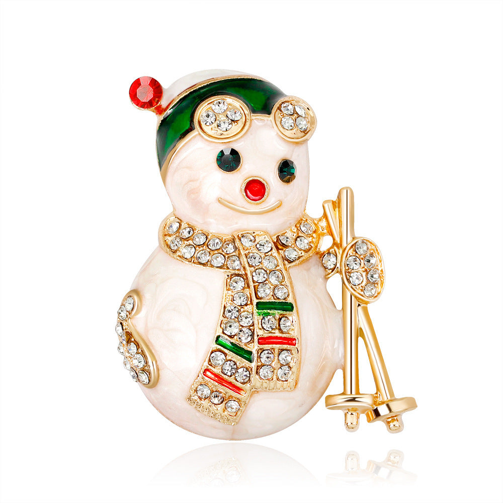 Fashion Cartoon Christmas Snowman Brooch