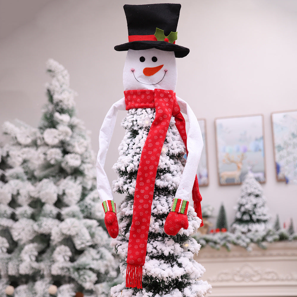 Christmas tree top star snowman decoration