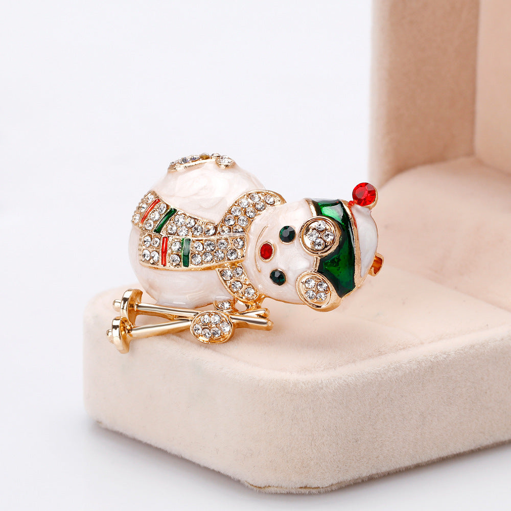 Fashion Cartoon Christmas Snowman Brooch