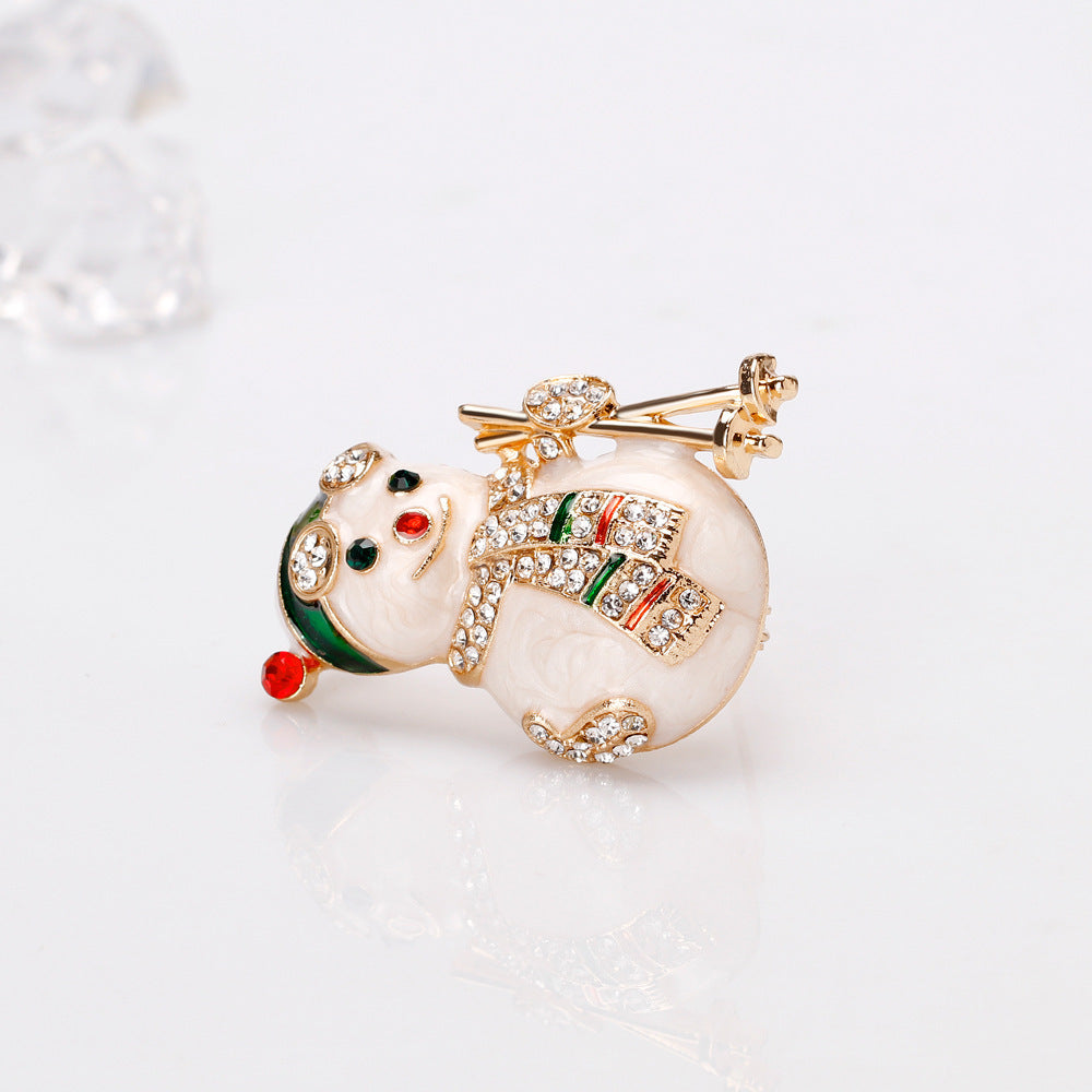 Fashion Cartoon Christmas Snowman Brooch