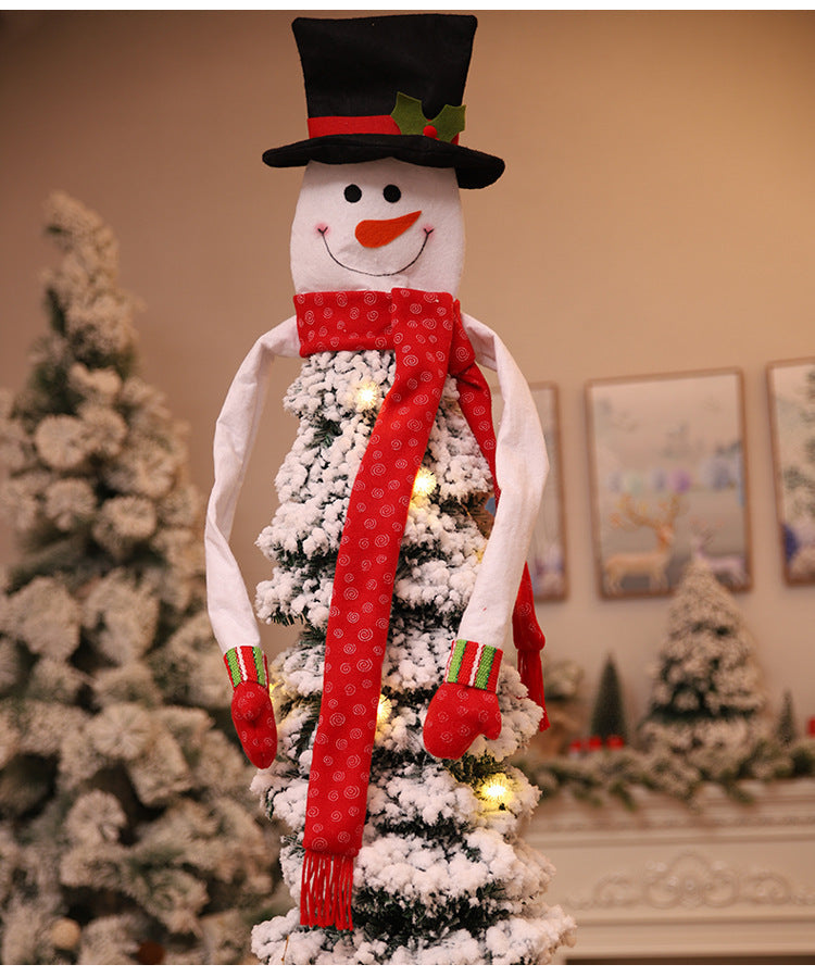 Christmas tree top star snowman decoration