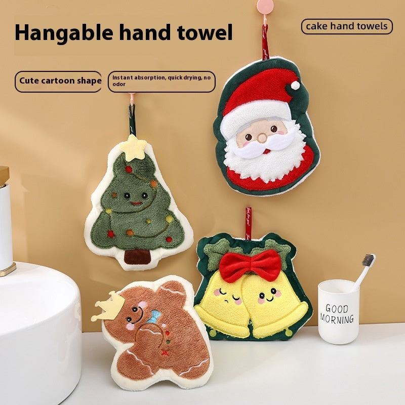 Christmas Style Hanging Kitchen Household Water-absorbing Quick-drying Creative Rag