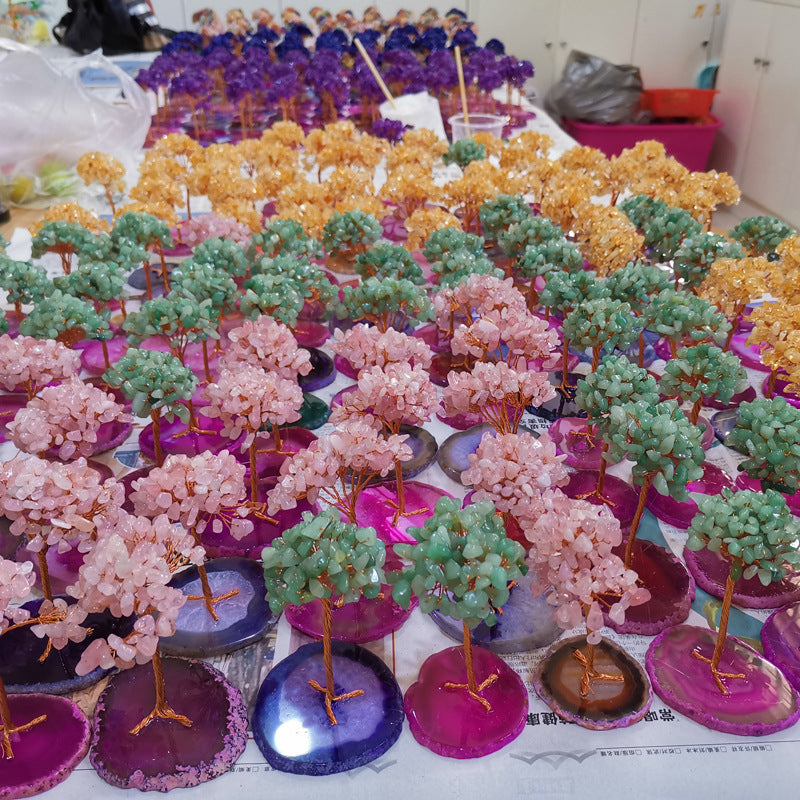 Citrine Tree Amethyst Agate Piece Tree Gift Ornaments