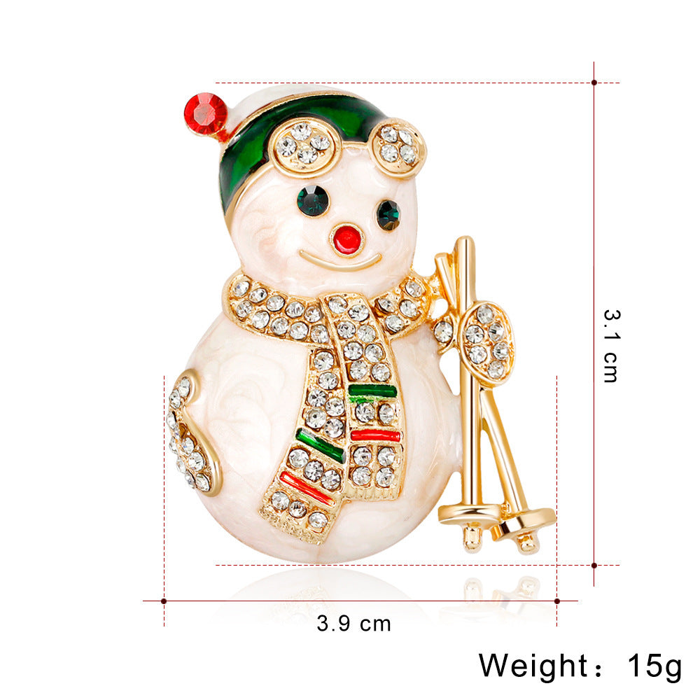 Fashion Cartoon Christmas Snowman Brooch