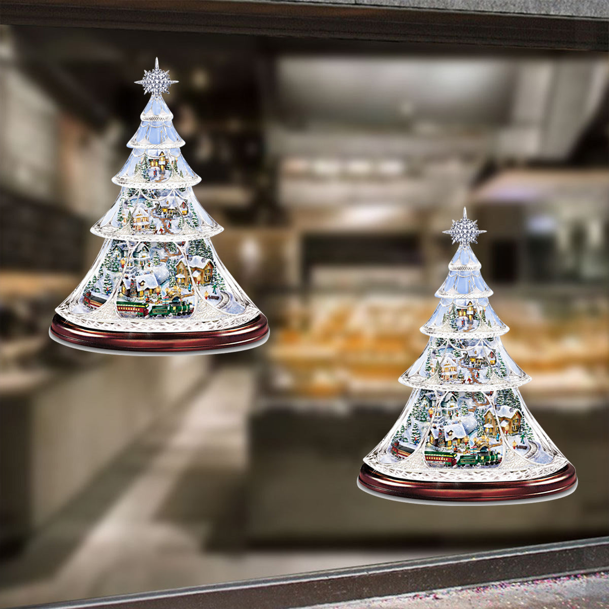 Glacier Christmas Tree Ornaments Wall Stickers