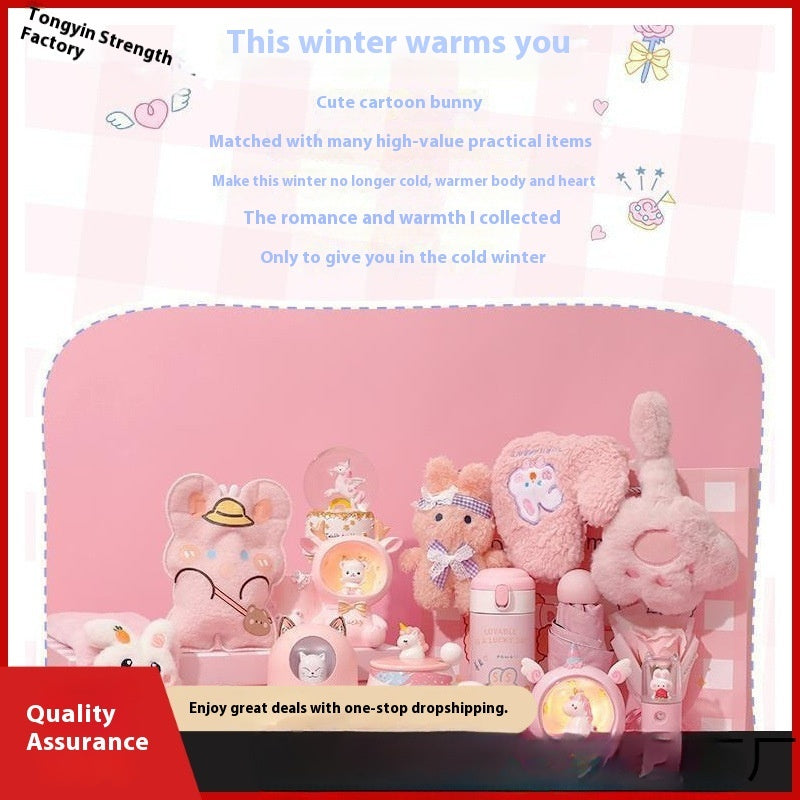 Christmas Girls' Birthday Kindergarten Primary School Students' Practical Winter Warm Gift Box