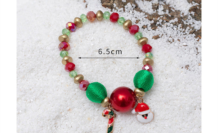 Personalized Elk Snowman Christmas Bracelet