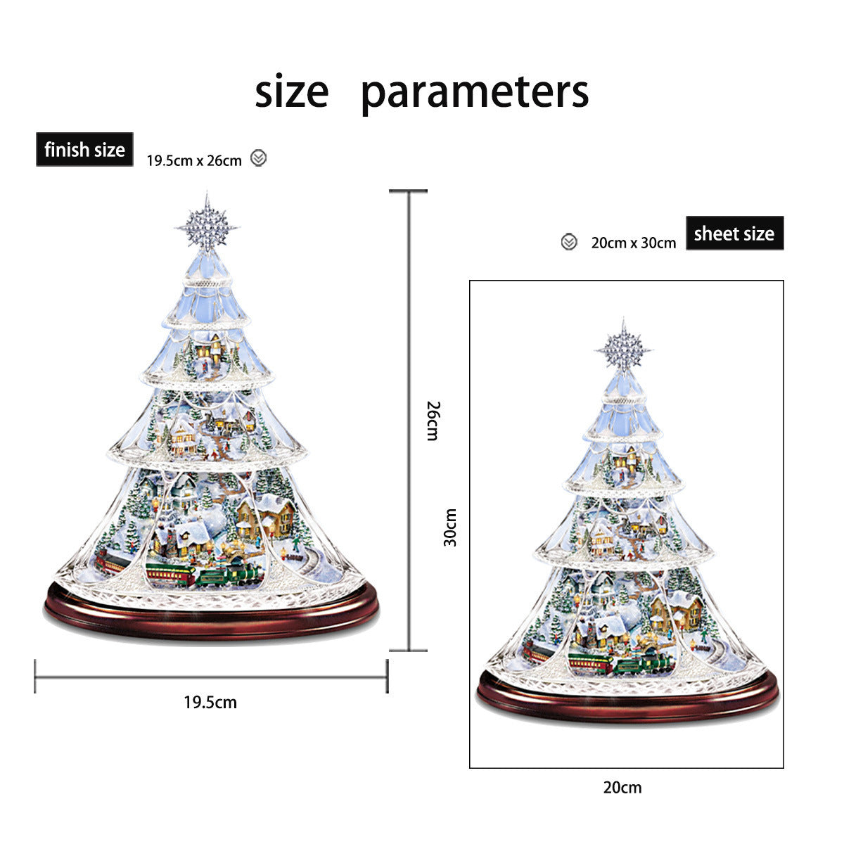 Glacier Christmas Tree Ornaments Wall Stickers
