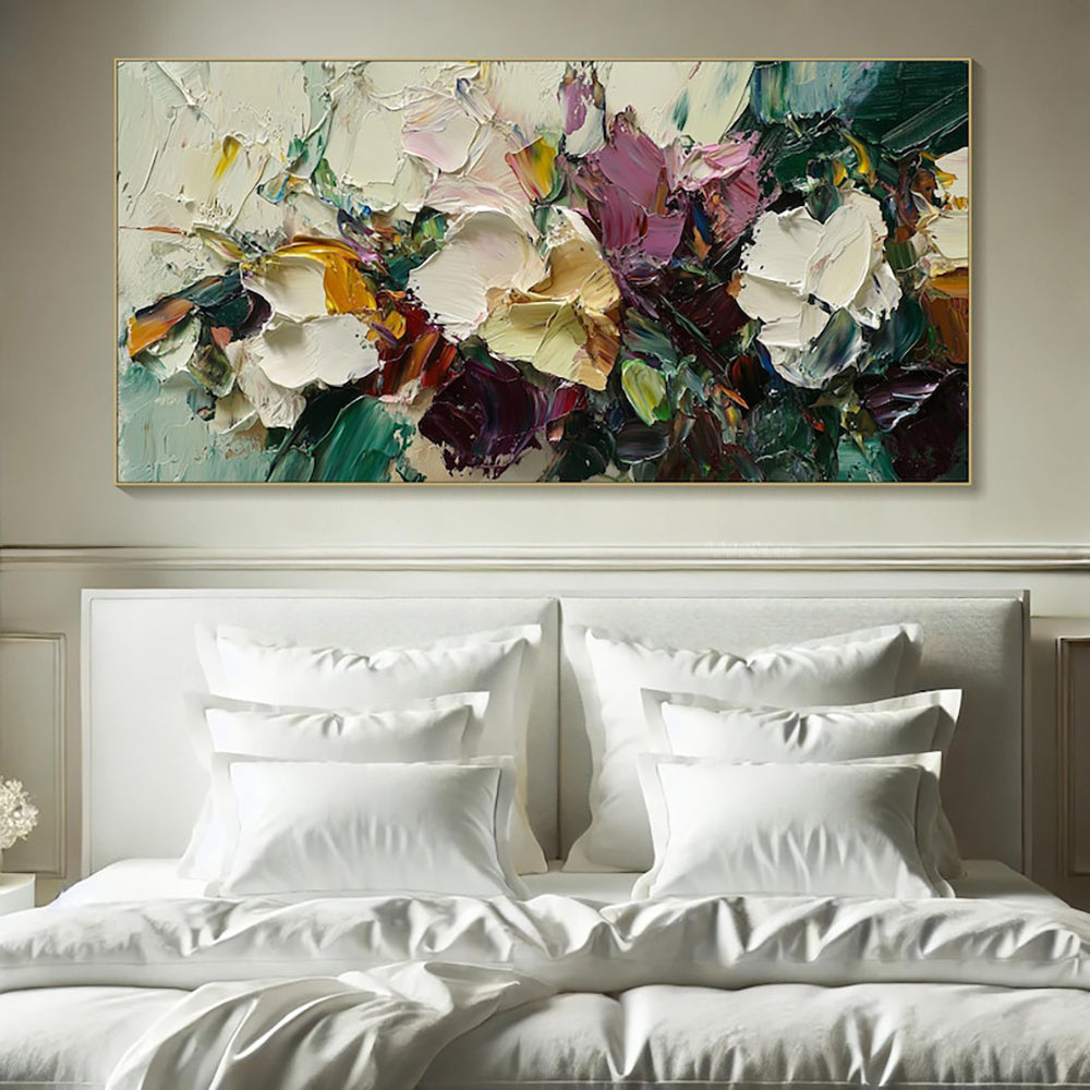 Handmade Flowers Fied Oil Painting Canvas Artwork Hand Painted Wall Art Knife Thick Decoration For Home Decor Rolled Frameless Unstretched Painting